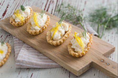 Barquettes avec brandade de morue