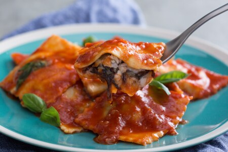 Raviolis farcis de chicorée