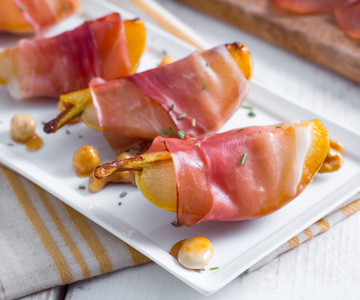 Poires et speck aux fruits secs