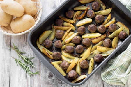 Boulettes de viande et pommes de terre