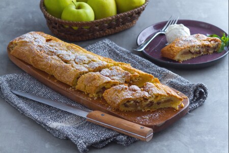 Strudel aux pommes avec pâte brisée
