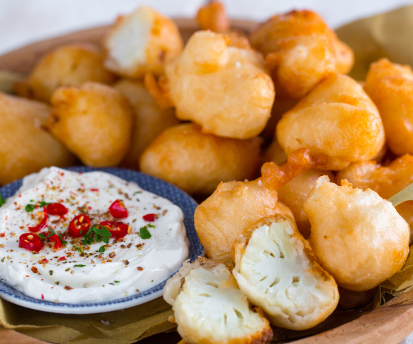 Chou-fleur en pâte à frire