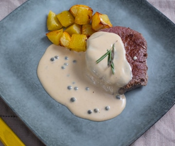 Filet de bœuf au poivre vert sans beurre