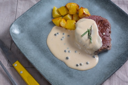 Filet de bœuf au poivre vert sans beurre
