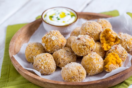 Boulettes de courge au four