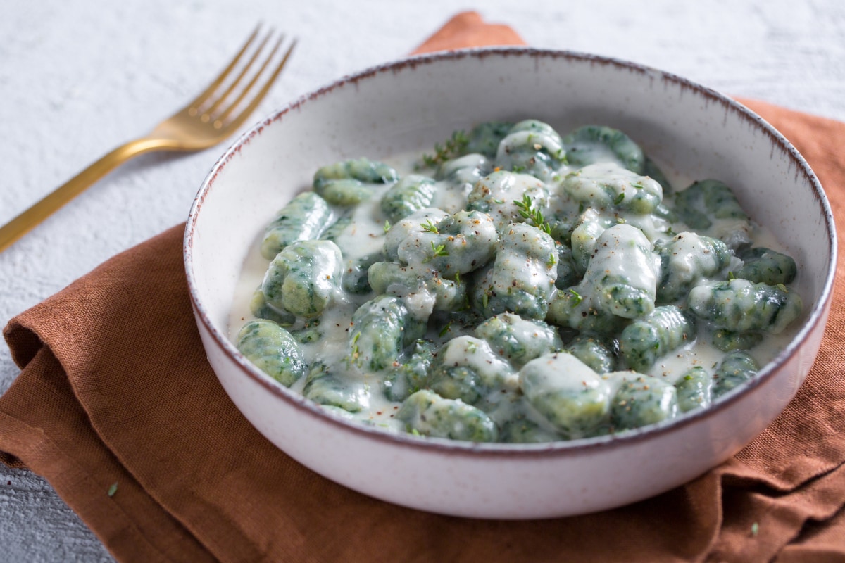 Gnocchetti verts au gorgonzola