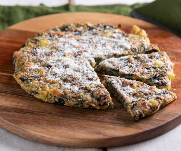 Pizza asymétrique aux friarielli