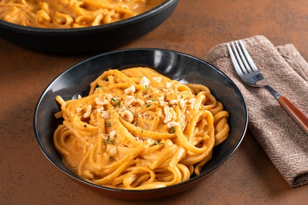 Pâtes à la crème de légumes au four