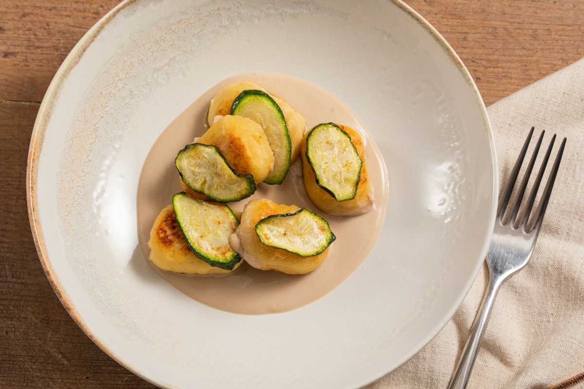 Gnocchis farcis à la brandade de morue