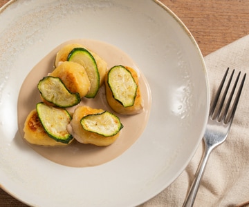 Gnocchis farcis à la brandade de morue