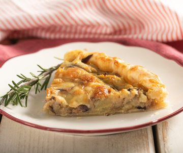 Tarte salée radicchio et pommes de terre