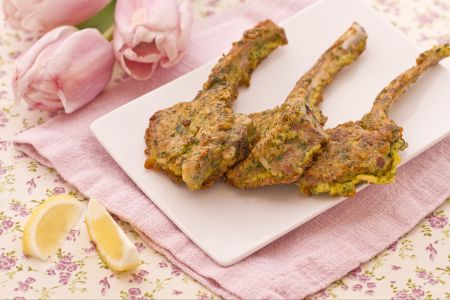 Côtelettes d'agneau parmesan et persil
