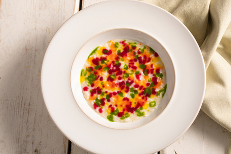 Risotto crémeux à la caponata sicilienne