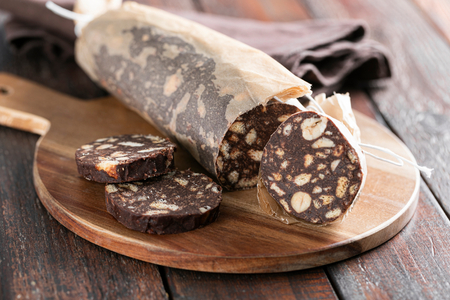 Saucisson au chocolat vegan