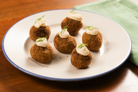 Boulettes d'agretti, asperges et courgettes