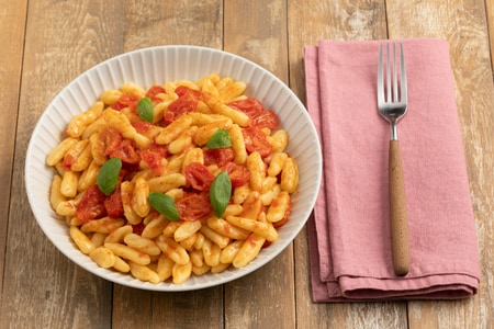 Cavatelli avec boutargue et tomates cerises