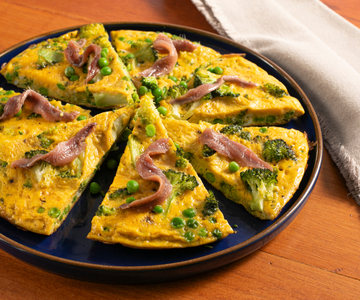 Frittata aux petits pois et brocolis