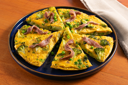 Frittata aux petits pois et brocolis