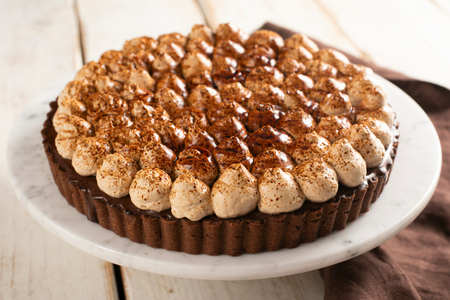 Tarte gourmande au chocolat et au café