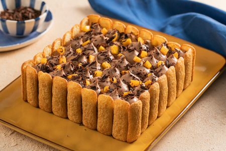 Tiramisu mangue-chocolat avec Pavesini
