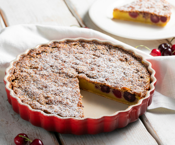 Clafoutis aux cerises sans lactose ni gluten