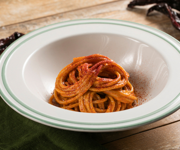 Spaghetti aux poivrons variés