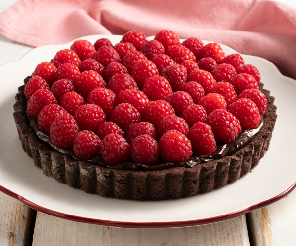 Tarte chocolat-framboise