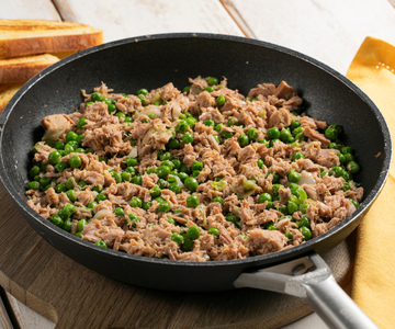 Poêlée de petits pois au thon