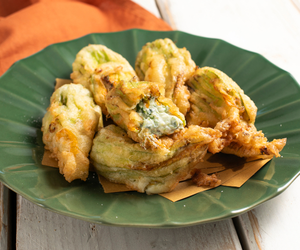 Fleurs de courgette farcies végétariennes