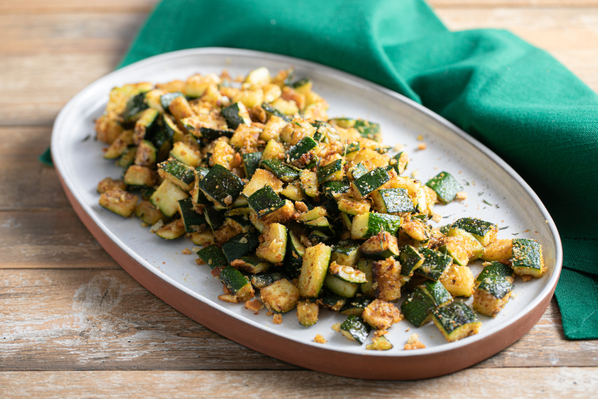 Courgettes gratinées à la poêle