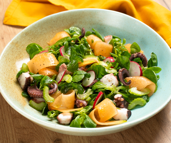 Salade de poulpe et melon