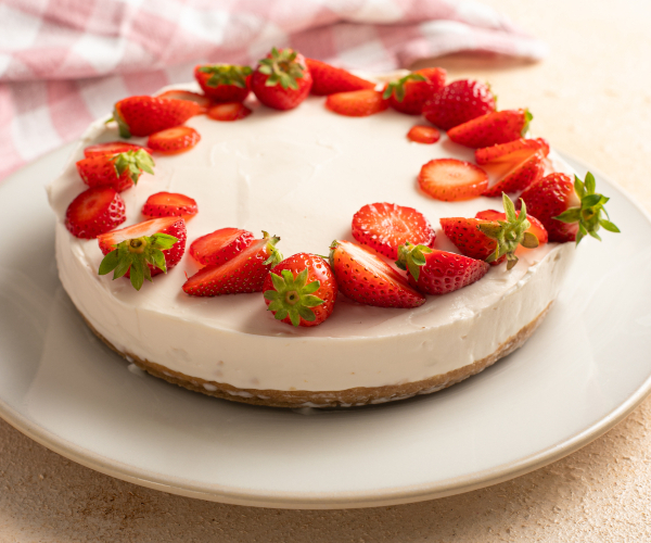Cheesecake aux fraises sans gélatine
