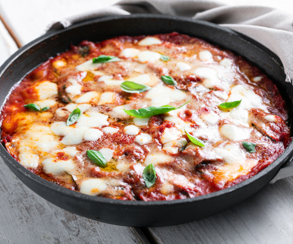 Parmigiana de courgettes à la poêle