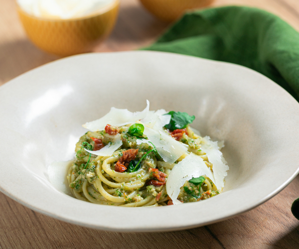 Linguine au pesto de laitue