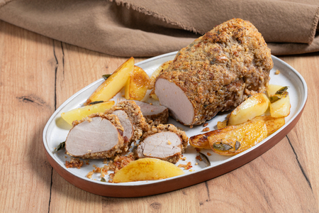 Filet de porc en croûte de parmesan