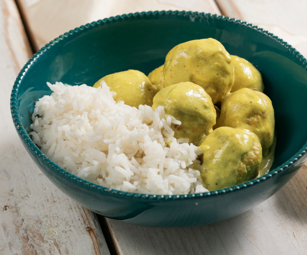 Boulettes de dinde au lait de coco et au curry