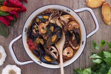 Soupe de moules à la napolitaine