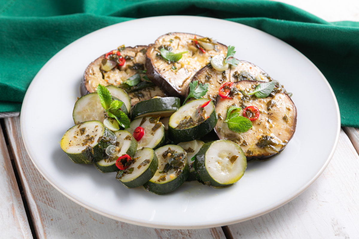 Courgettes et aubergines marinées