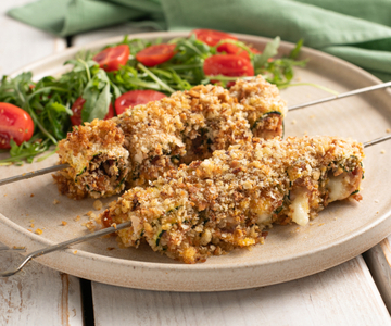 Brochettes de courgettes au four