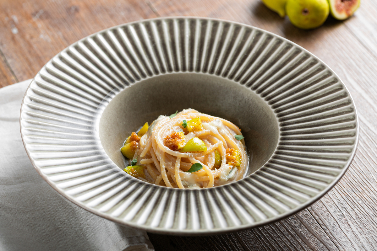 Spaghetti aux 4 fromages et figues