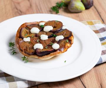 Tatin aux figues et crème au parmesan