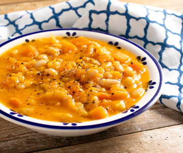 Soupe de potiron aux haricots