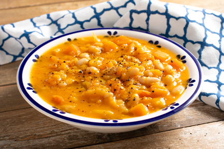 Soupe de potiron aux haricots