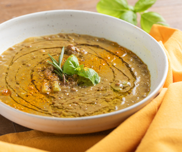 Soupe de lentilles au curcuma et au gingembre