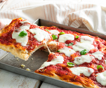 Pizza en plaque à la cuillère