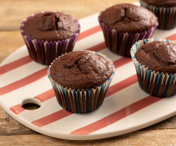 Muffins au yaourt et cacao
