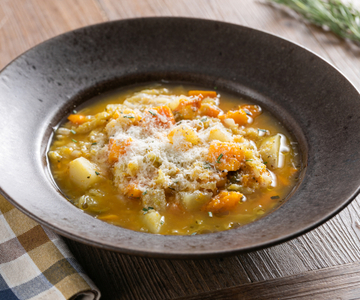 Soupe de chou vert et de courge