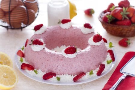 Bavarois aux fraises