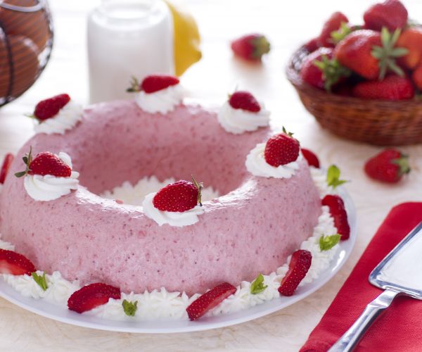 Bavarois aux fraises