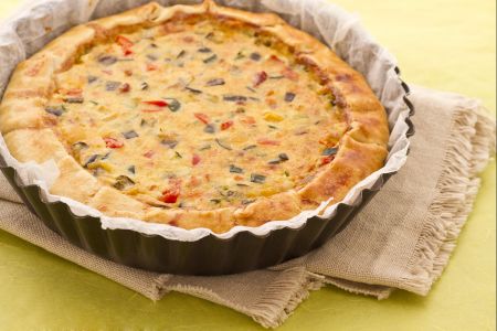 Quiche aux légumes et lardons